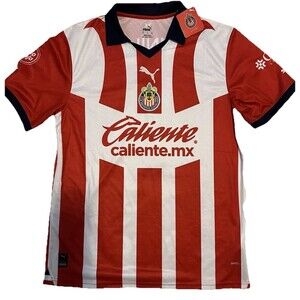 NEW Puma Chivas Home 23-24 Men's Soccer Jersey Red-White XL